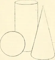 An illustration from Freehand perspective and sketching; principles and methods of expression in the pictorial representation of common objects, interiors, buildings and landscapes (1916)