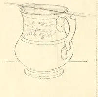 An illustration from Freehand perspective and sketching; principles and methods of expression in the pictorial representation of common objects, interiors, buildings and landscapes (1916)