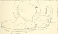 An illustration from Freehand perspective and sketching; principles and methods of expression in the pictorial representation of common objects, interiors, buildings and landscapes (1916)