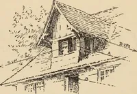 An illustration from Freehand perspective and sketching; principles and methods of expression in the pictorial representation of common objects, interiors, buildings and landscapes (1910)