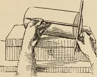 An illustration from Freehand perspective and sketching; principles and methods of expression in the pictorial representation of common objects, interiors, buildings and landscapes (1910)
