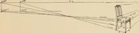 An illustration from Freehand perspective and sketching; principles and methods of expression in the pictorial representation of common objects, interiors, buildings and landscapes (1910)