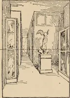 An illustration from Freehand perspective and sketching; principles and methods of expression in the pictorial representation of common objects, interiors, buildings and landscapes (1910)