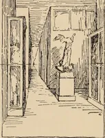 An illustration from Freehand perspective and sketching; principles and methods of expression in the pictorial representation of common objects, interiors, buildings and landscapes (1910)