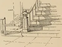 An illustration from Freehand perspective and sketching; principles and methods of expression in the pictorial representation of common objects, interiors, buildings and landscapes (1910)