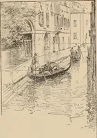 An illustration from Freehand perspective and sketching; principles and methods of expression in the pictorial representation of common objects, interiors, buildings and landscapes (1910)