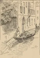 An illustration from Freehand perspective and sketching; principles and methods of expression in the pictorial representation of common objects, interiors, buildings and landscapes (1910)