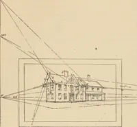 An illustration from Freehand perspective and sketching; principles and methods of expression in the pictorial representation of common objects, interiors, buildings and landscapes (1910)