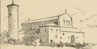 An illustration from Freehand perspective and sketching; principles and methods of expression in the pictorial representation of common objects, interiors, buildings and landscapes (1910)