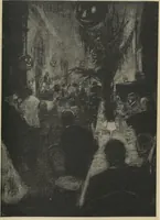 An illustration from The Salmagundi Club, being a history of its beginning as a sketch class, its public service as the Black and White Society, and its career as a club from 1871-1918, with illustrations [electronic resource] (1918)