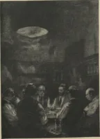 An illustration from The Salmagundi Club, being a history of its beginning as a sketch class, its public service as the Black and White Society, and its career as a club from 1871-1918, with illustrations [electronic resource] (1918)