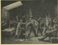 An illustration from The Salmagundi Club, being a history of its beginning as a sketch class, its public service as the Black and White Society, and its career as a club from 1871-1918, with illustrations [electronic resource] (1918)