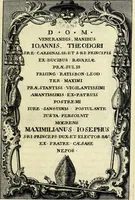 Picture 2 of 11 from Funeris solemnia in lugubri apparatu serenissimo ac eminentiss. DD. Ioanni Theodoro S.R.E. cardinali episcopo Frising, Ratisbon ... : parentata à sereniss. ac potentiss. principe Maximiliano Iosepho duce ac electore Bavariae &&. in templo elect. clericor. regul. theatinor, et ab ijsdem adornata (1763), leaf 10