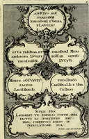 An illustration from Funeris solemnia in lugubri apparatu serenissimo ac eminentiss. DD. Ioanni Theodoro S.R.E. cardinali episcopo Frising, Ratisbon ... : parentata à sereniss. ac potentiss. principe Maximiliano Iosepho duce ac electore Bavariae &&. in templo elect. clericor. regul. theatinor, et ab ijsdem adornata (1763)