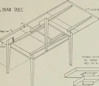 An illustration from Furniture designing and draughting, notes on the elementary forms, methods of construction and dimensions of common articles of furniture (1907)