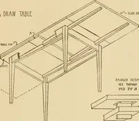 An illustration from Furniture designing and draughting, notes on the elementary forms, methods of construction and dimensions of common articles of furniture (1914)