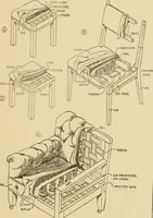 An illustration from Furniture designing and draughting, notes on the elementary forms, methods of construction and dimensions of common articles of furniture (1914)
