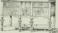 An illustration from Furniture for to-day and to-morrow, with details, scale drawings, and pen and ink sketches (1900)