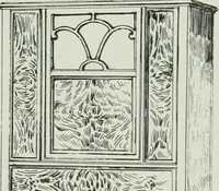An illustration from Furniture for to-day and to-morrow, with details, scale drawings, and pen and ink sketches (1900)