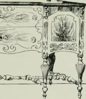 An illustration from Furniture for to-day and to-morrow, with details, scale drawings, and pen and ink sketches (1900)