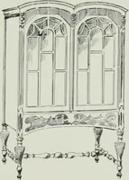 An illustration from Furniture for to-day and to-morrow, with details, scale drawings, and pen and ink sketches (1900)