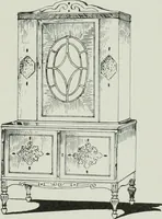 An illustration from Furniture for to-day and to-morrow, with details, scale drawings, and pen and ink sketches (1900)