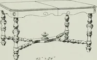 An illustration from Furniture for to-day and to-morrow, with details, scale drawings, and pen and ink sketches (1900)