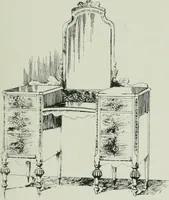 An illustration from Furniture for to-day and to-morrow, with details, scale drawings, and pen and ink sketches (1900)
