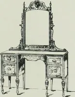 An illustration from Furniture for to-day and to-morrow, with details, scale drawings, and pen and ink sketches (1900)