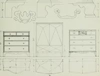 An illustration from Furniture for to-day and to-morrow, with details, scale drawings, and pen and ink sketches (1900)
