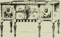 An illustration from Furniture for to-day and to-morrow, with details, scale drawings, and pen and ink sketches (1900)