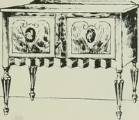 An illustration from Furniture for to-day and to-morrow, with details, scale drawings, and pen and ink sketches (1900)