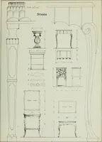 An illustration from Furniture for to-day and to-morrow, with details, scale drawings, and pen and ink sketches (1900)