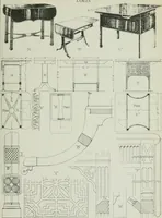 An illustration from Furniture for to-day and to-morrow, with details, scale drawings, and pen and ink sketches (1900)