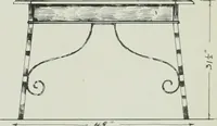 An illustration from Furniture for to-day and to-morrow, with details, scale drawings, and pen and ink sketches (1900)