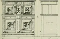 An illustration from Furniture for to-day and to-morrow, with details, scale drawings, and pen and ink sketches (1900)