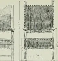 An illustration from Furniture for to-day and to-morrow, with details, scale drawings, and pen and ink sketches (1900)