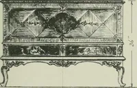 An illustration from Furniture for to-day and to-morrow, with details, scale drawings, and pen and ink sketches (1900)