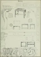 An illustration from Furniture for to-day and to-morrow, with details, scale drawings, and pen and ink sketches (1900)
