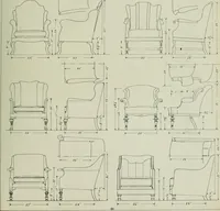 An illustration from Furniture for to-day and to-morrow, with details, scale drawings, and pen and ink sketches (1900)
