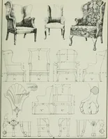 An illustration from Furniture for to-day and to-morrow, with details, scale drawings, and pen and ink sketches (1900)