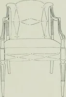 An illustration from Furniture for to-day and to-morrow, with details, scale drawings, and pen and ink sketches (1900)