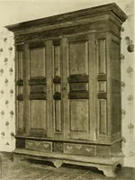 An illustration from Furniture of the Pilgrim century, 1620-1720, including colonial utensils and hardware (1910)