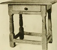 An illustration from Furniture of the Pilgrim century, 1620-1720, including colonial utensils and hardware (1910)