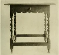 An illustration from Furniture of the Pilgrim century, 1620-1720, including colonial utensils and hardware (1910)