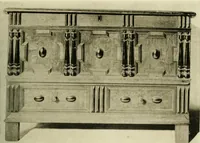 An illustration from Furniture of the Pilgrim century, 1620-1720, including colonial utensils and hardware (1910)