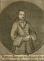 An illustration from Fürtreffliches Denck-Mahl der göttlichen Regierung bewiesen an der uhralten höchst-berühmten Antiquität des Klosters zu S. Michaëlis in Lüneburg, der in dem hohen Alter daselbst gestandenen güldenen Taffel, und anderer Kostbarkeiten : wie der gerechte Gott dero Räuber gantz wunderbarlich entdecket, zugleich viele begangene zuvor gantz unerforschliche Kirchen-Räubereyen und Diebstähle ans licht gebracht ... (1700)