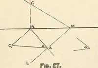 An illustration from Brief synopsis of the course of lectures in descriptive geometry; as arranged for the first year Faculty of Applied Science and Engineering, University of Toronto. [By] J. Roy Cockburn (1922)