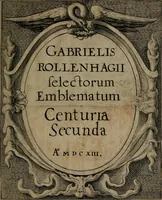 An illustration from Gabrielis Rollenhagii Selectorum emblematum centuria secunda (1613)