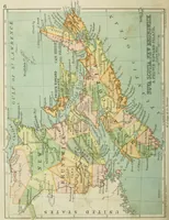 An illustration from Gage's new primer of map geography : for pupils preparing for promotion examinations, pupils preparing for entrance examinations, pupils preparing for junior and senior leaving examinations, students preparing for teachers' certificates, and all official examinations (1892)